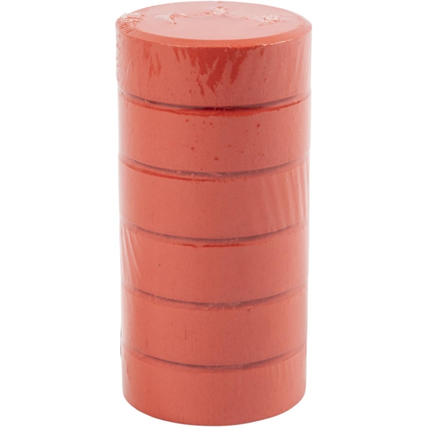 Wasserfarben, H 19 mm, D 57 mm, Rot, 6 Stk/ 1 Pck – Bild 2