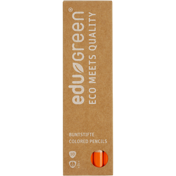 edu Green Jumbo-Buntstifte, Mine 5 mm, Orange, 10 Stk/ 1 Pck – Bild 2