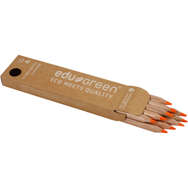 edu Green Jumbo-Buntstifte, Mine 5 mm, Orange, 10 Stk/ 1 Pck – Bild 4