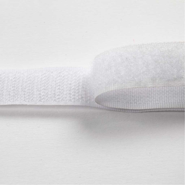 Klettband Haken & Ösen, B 20 mm, Weiß, 5 m/ 1 Rolle – Bild 2