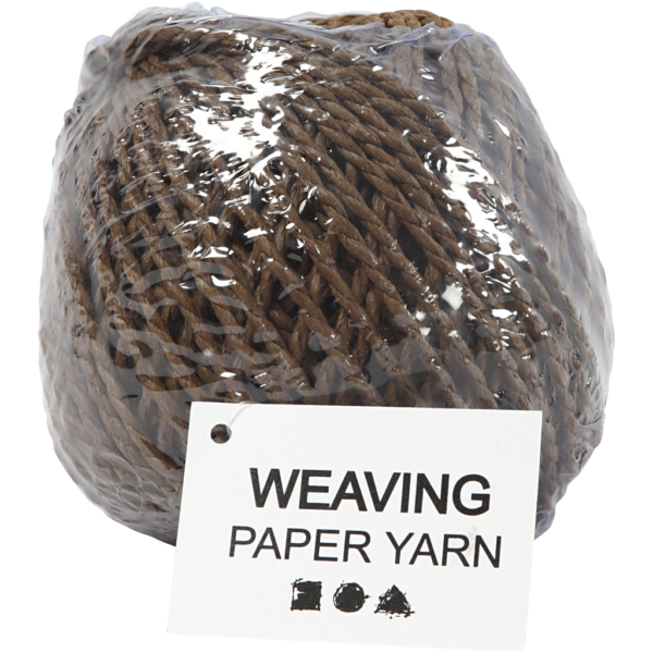 Papiergarn, Dicke 2,5-3 mm, Dunkelbraun, 40 m/ 1 Knäuel, 150 g – Bild 2