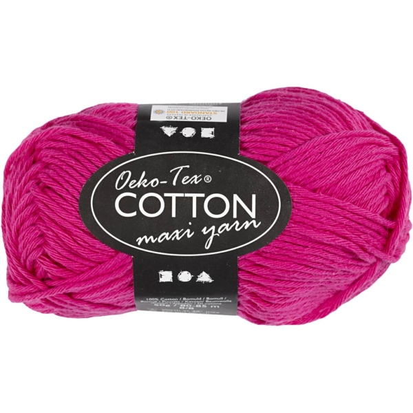 Baumwolle, Nr. 8/8, L 80-85 m, Pink, 50 g/ 1 Knäuel – Bild 2