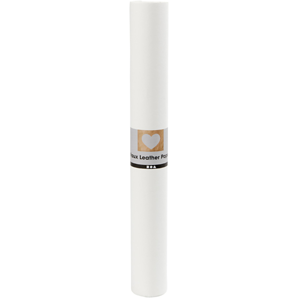 Kunstlederpapier, B 50 cm, Einfarbig, 350 g, Weiß, 1 m/ 1 Rolle – Bild 2