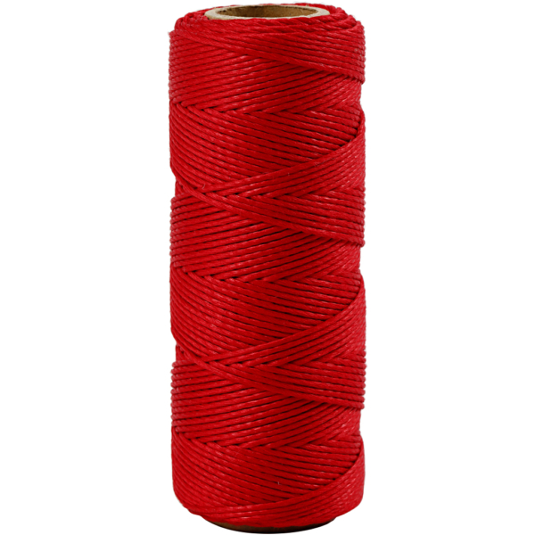 Bambuskordel, Dicke 1 mm, Rot, 65 m/ 1 Rolle