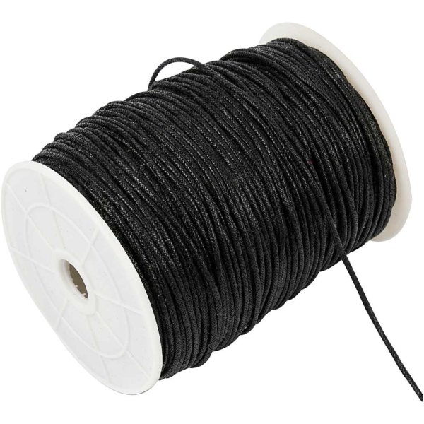 Baumwollkordel, Dicke 2 mm, Schwarz, 100 m/ 1 Pck – Bild 2