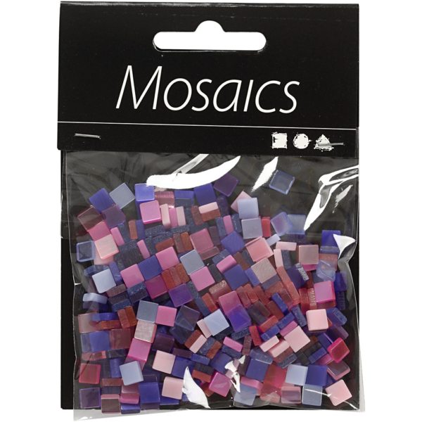 Mini-Mosaik, Größe 5x5 mm, Dicke 2 mm, Lila/Dunkellila, 25 g/ 1 Pck – Bild 2