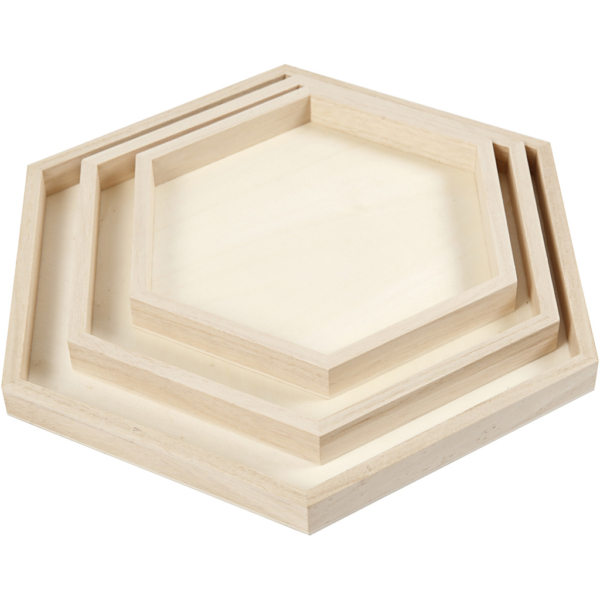 Tablett-Set, D 21+26+31 cm, 3 Stk/ 1 Set – Bild 2