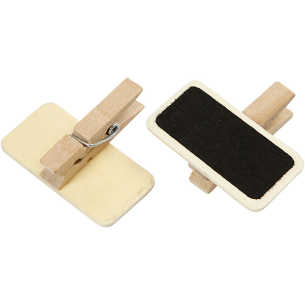 Tafel mit Klammern, Größe 4x2 cm, 100 Stk/ 1 Pck – Bild 3
