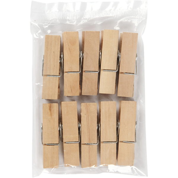 Holzklammer, L 7,2 cm, B 2 cm, 10 Stk/ 1 Pck – Bild 2
