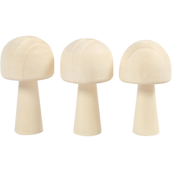 Pilz, H 5,2 cm, D 2,9 cm, 3 Stk/ 1 Pck