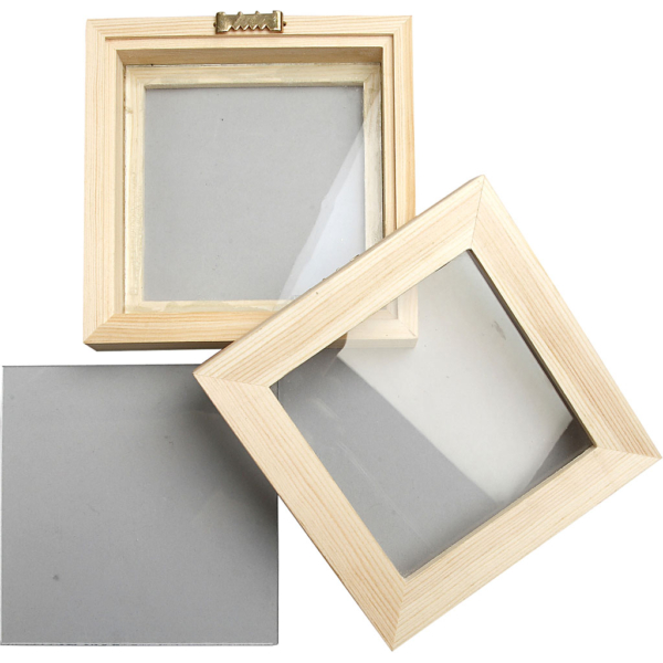3D-Rahmen mit Glas, T 2,5 cm, Größe 12,3x12,3 cm, 1 Stk – Bild 2