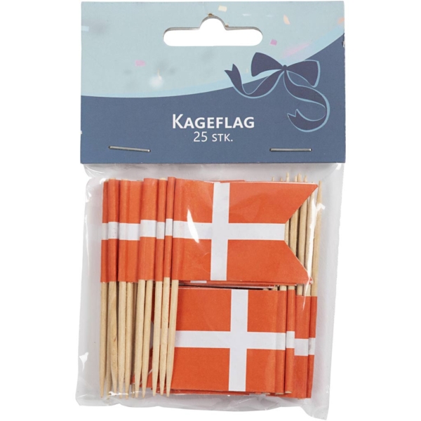 Kuchenflagge, H 6,5 cm, Größe 4,1x2,9 cm, 100 Stk/ 1 Pck – Bild 3