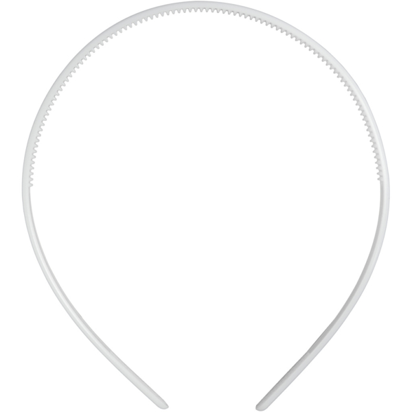 Haarreifen, B 8 mm, Weiß, 5 Stk/ 1 Pck