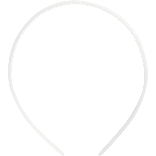 Haarreifen, B 8 mm, Weiß, 5 Stk/ 1 Pck – Bild 3