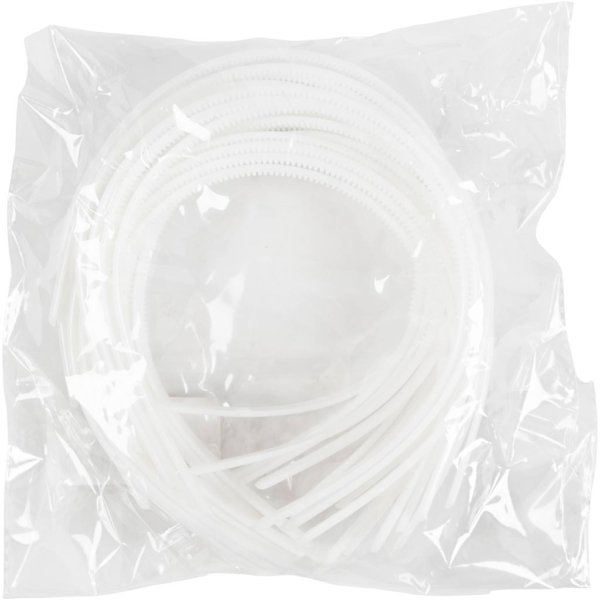 Haarreifen, B 8 mm, Weiß, 20 Stk/ 1 Pck – Bild 2