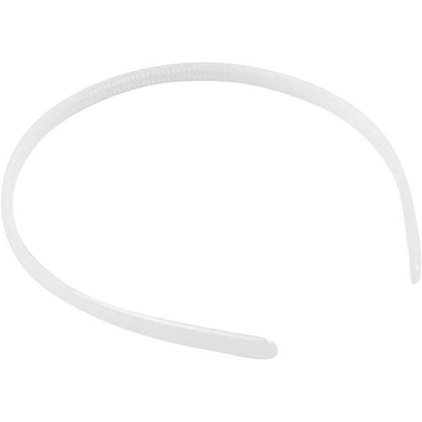 Haarreifen, B 8 mm, Weiß, 20 Stk/ 1 Pck – Bild 3