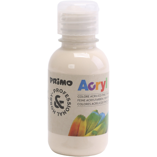 PRIMO Acrylfarbe in ausgezeichneter Qualität, Beige, 125 ml/ 1 Fl.
