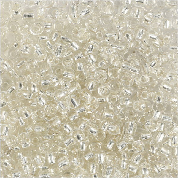 Rocailleperlen, D 3 mm, Größe 8/0 , Lochgröße 0,6-1,0 mm, Silber, 25 g/ 1 Pck