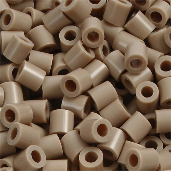 Fotoperlen, Größe 5x5 mm, Lochgröße 2,5 mm, medium, Beige (6), 6000 Stk/ 1 Pck – Bild 3