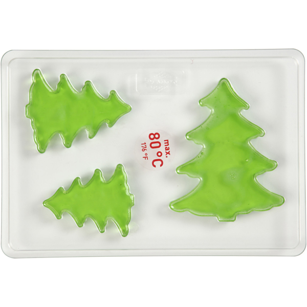 Giessform, Tanne, H 6+8+10 cm, T 9 mm, Größe 14,9x22 cm, 1 Stk – Bild 4