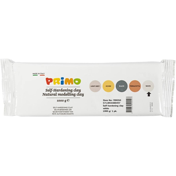 Selbsthärtender Ton, Weiß, 1000 g/ 1 Pck – Bild 2