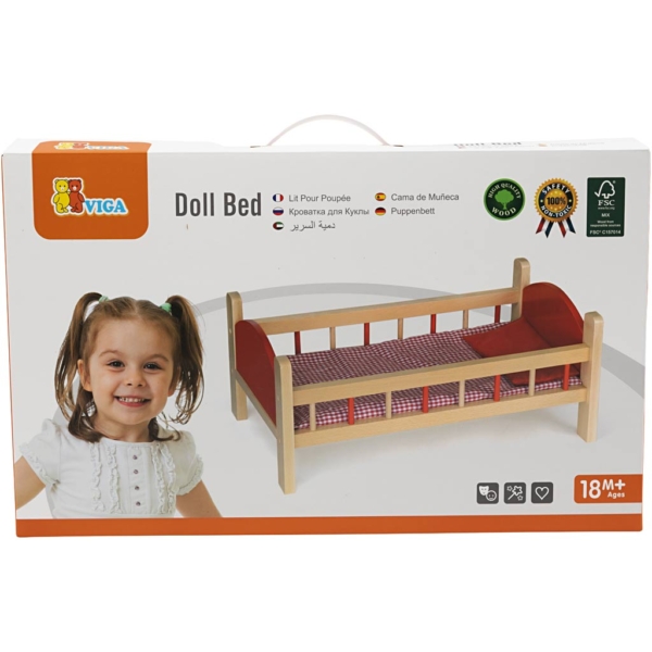 VIGA Puppenbett, Größe 56x31x23 cm, 1 Stk – Bild 2