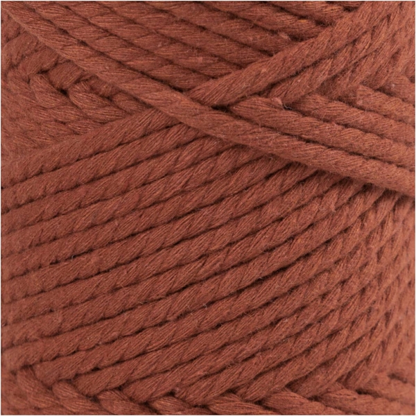 Macramé-Kordel, L 55 m, D 4 mm, Orange gebrannt, 330 g/ 1 Rolle – Bild 3