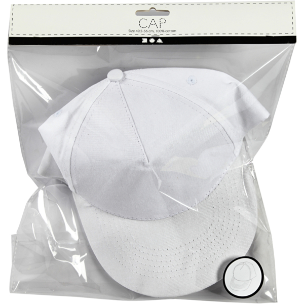 Cap, Größe 49,5-56 cm, Weiß, 1 Stk – Bild 2