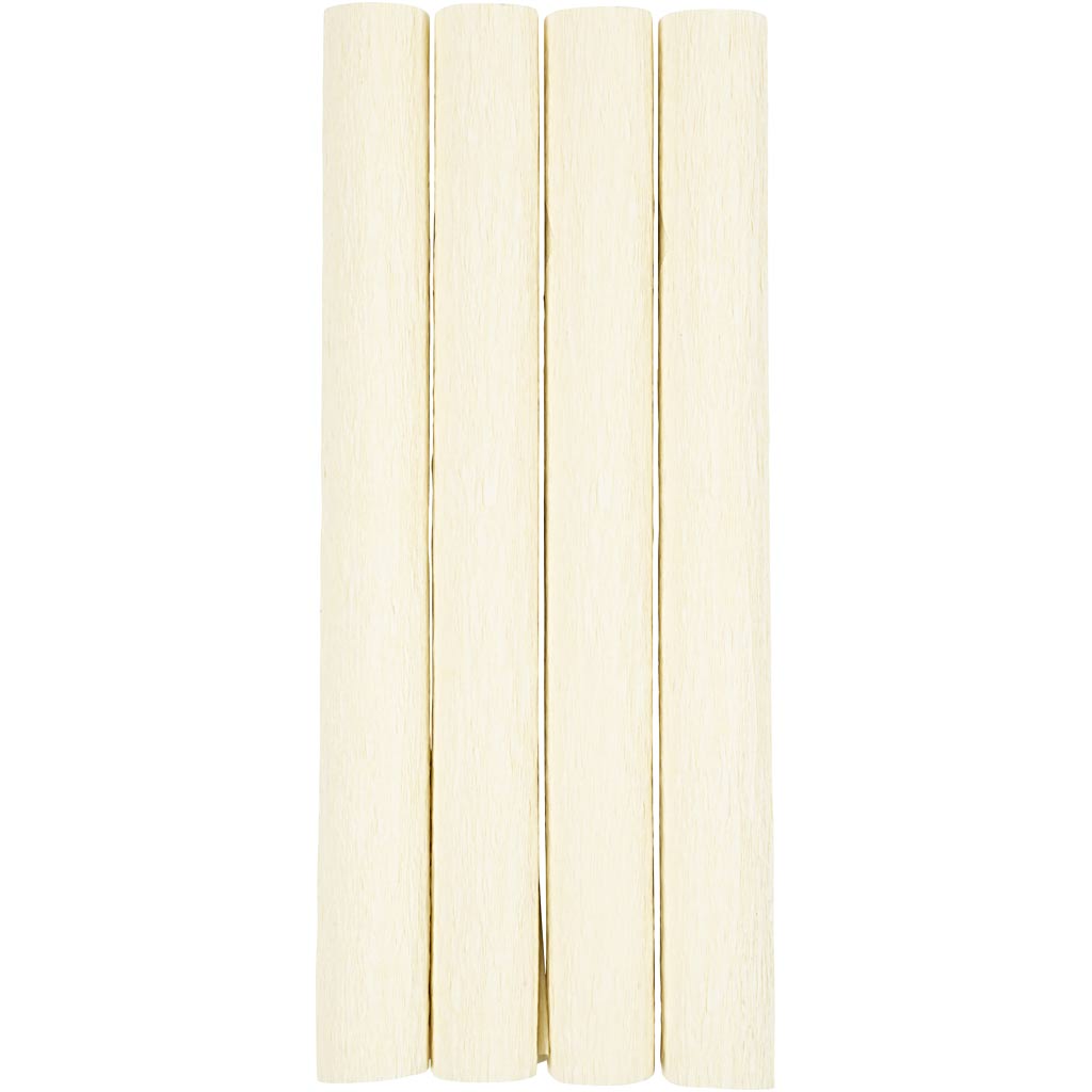 Krepppapier, Blatt 25x60 cm, Kreppanteil: 180%, 105 g, Creme, 4 Bl./ 1 Pck