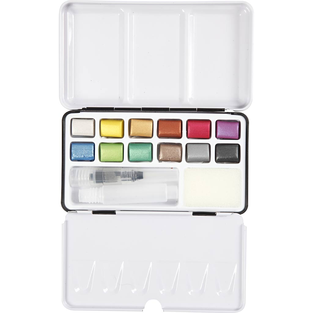 Art Aquarellfarben, Metallic-Farben, 12 Farbe/ 1 Pck