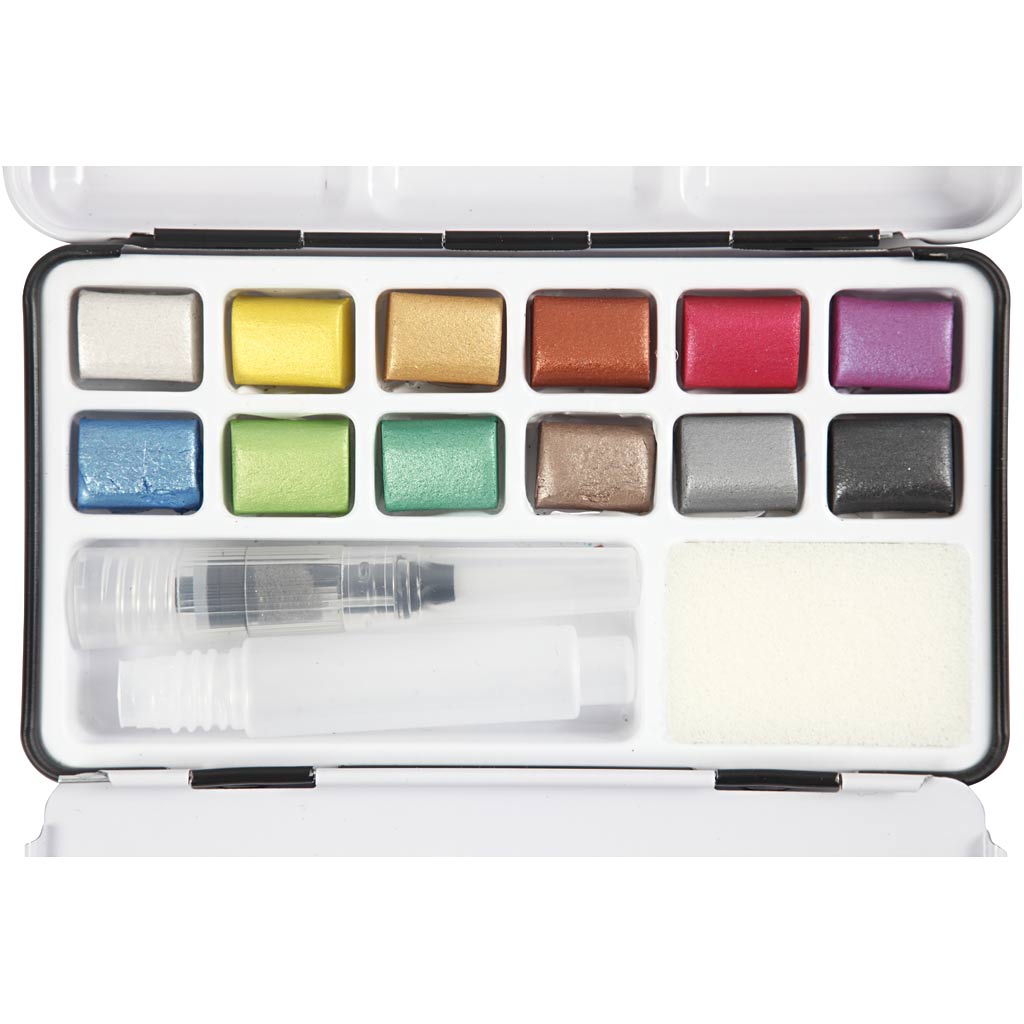 Art Aquarellfarben, Metallic-Farben, 12 Farbe/ 1 Pck – Bild 5