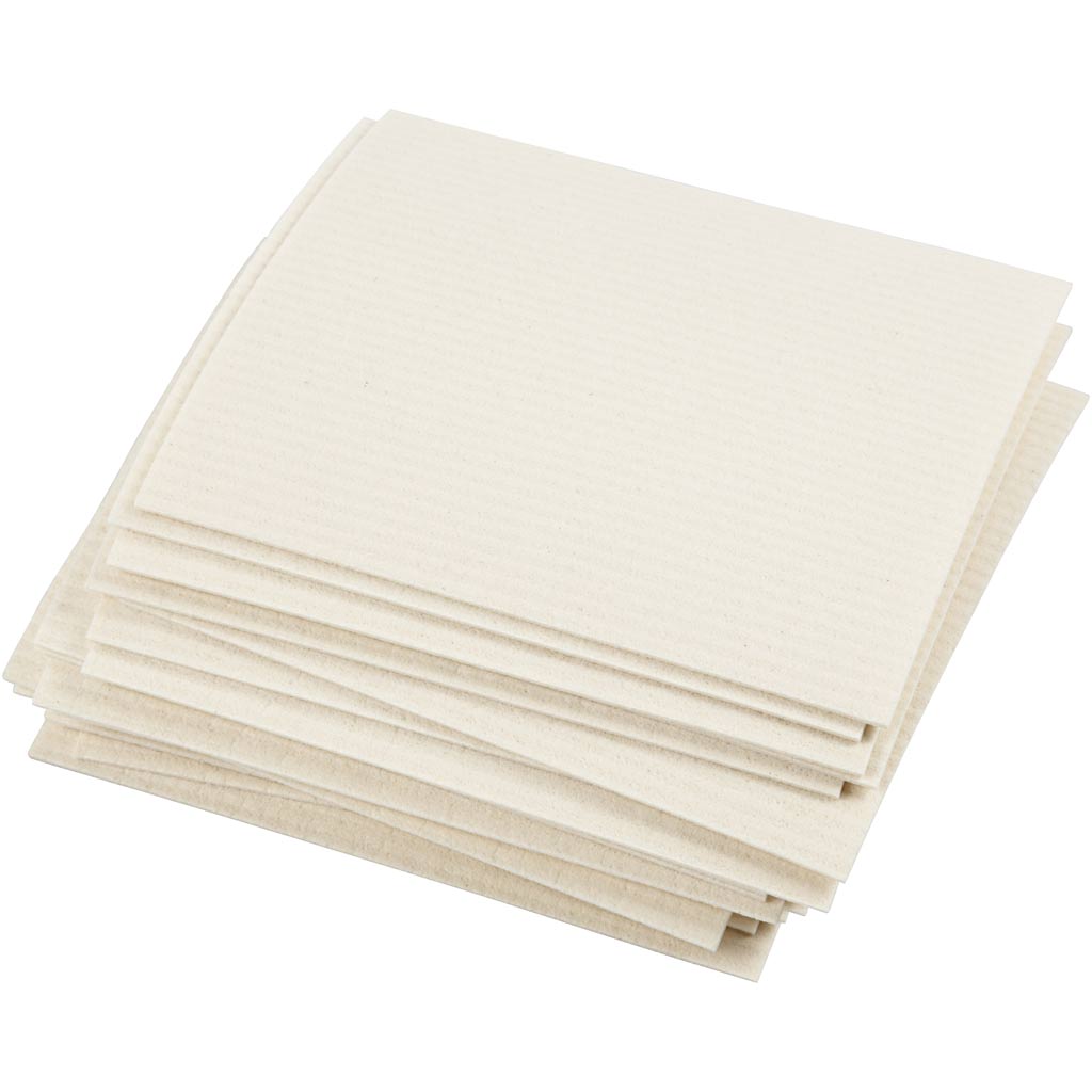 Schwammtuch, Größe 17x19,5 cm, Naturweiß, 20 Stk/ 1 Pck – Bild 3