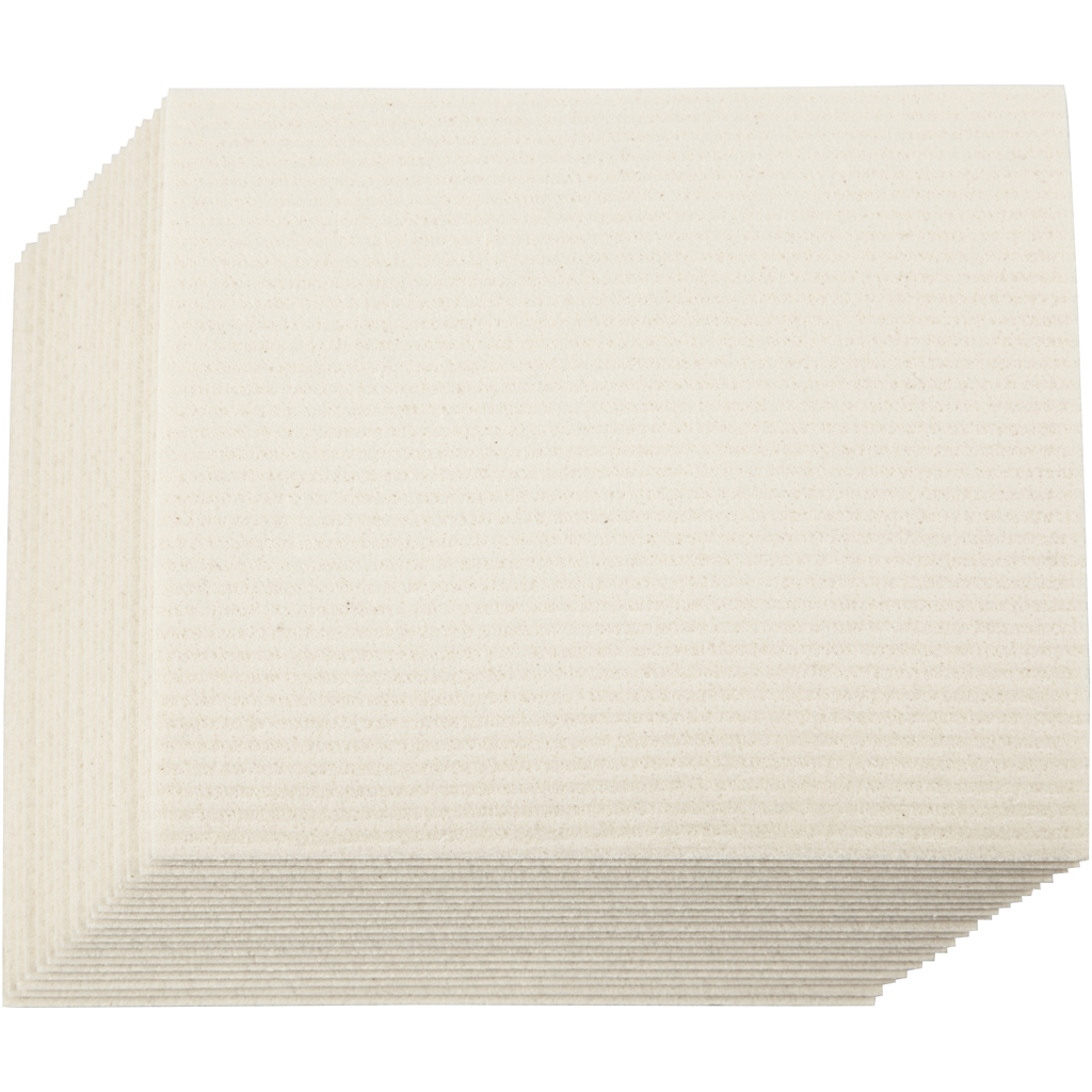 Schwammtuch, Größe 17x19,5 cm, Naturweiß, 20 Stk/ 1 Pck – Bild 5