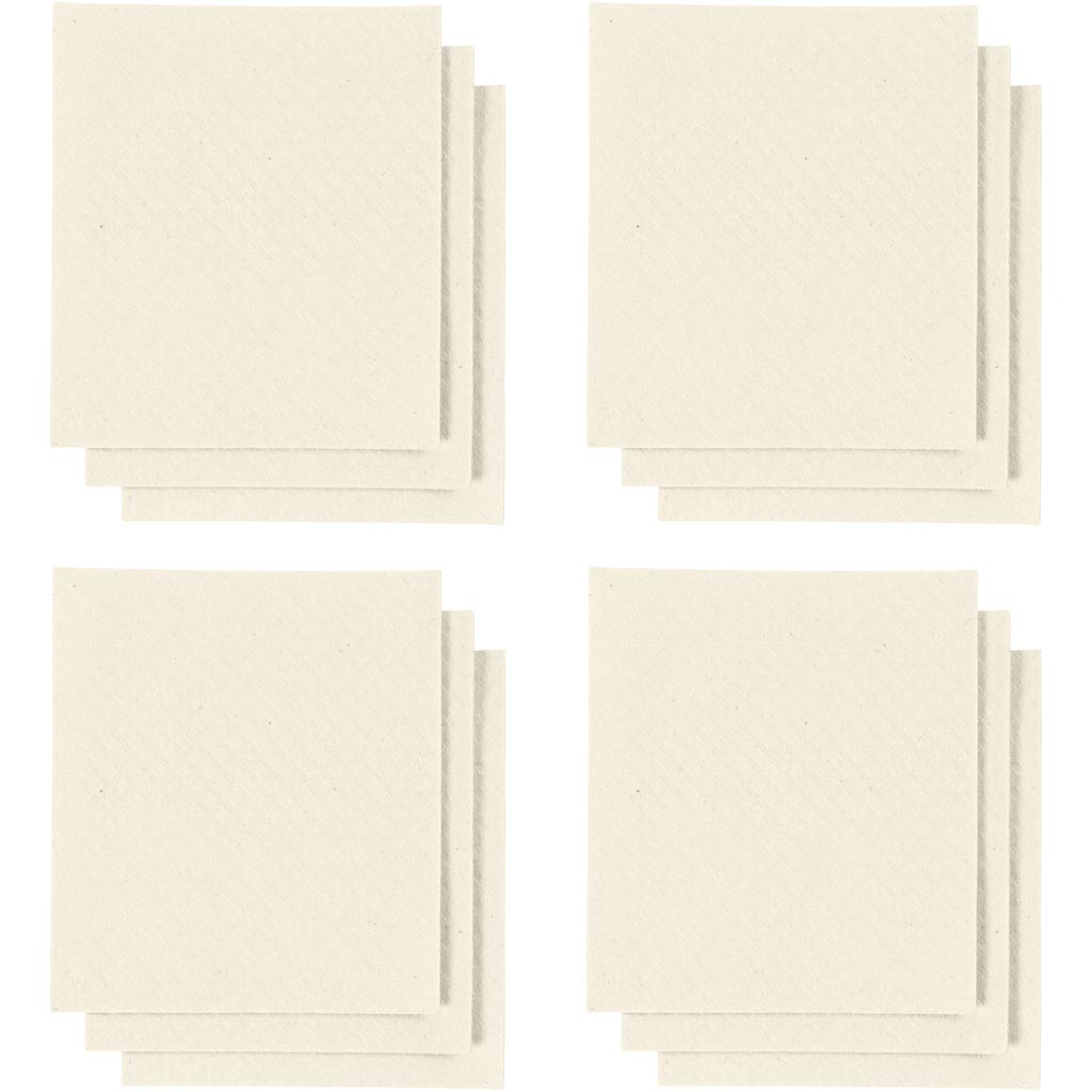 Schwammtuch, Größe 17x19,5 cm, Naturweiß, 20 Stk/ 1 Pck – Bild 2