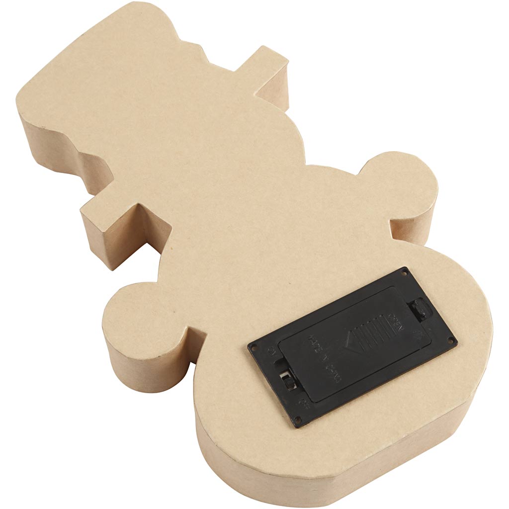 Leuchtende Pappmaché-Figur, Schneemann, H 27 cm, T 4 cm, B 17,5 cm, 1 Stk – Bild 3