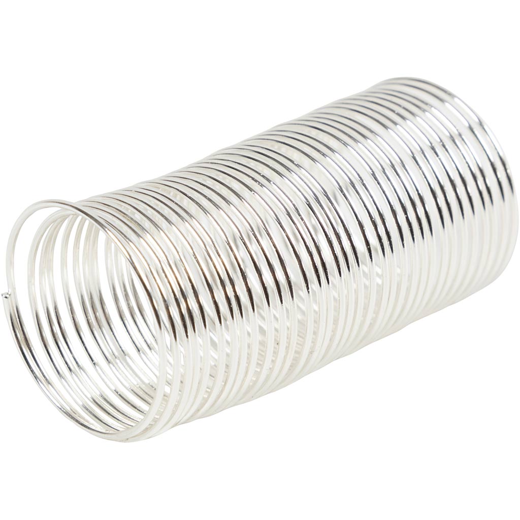 Schmuckdraht, Dicke 1 mm, Versilbert, 2.50 m/ 1 Pck – Bild 3