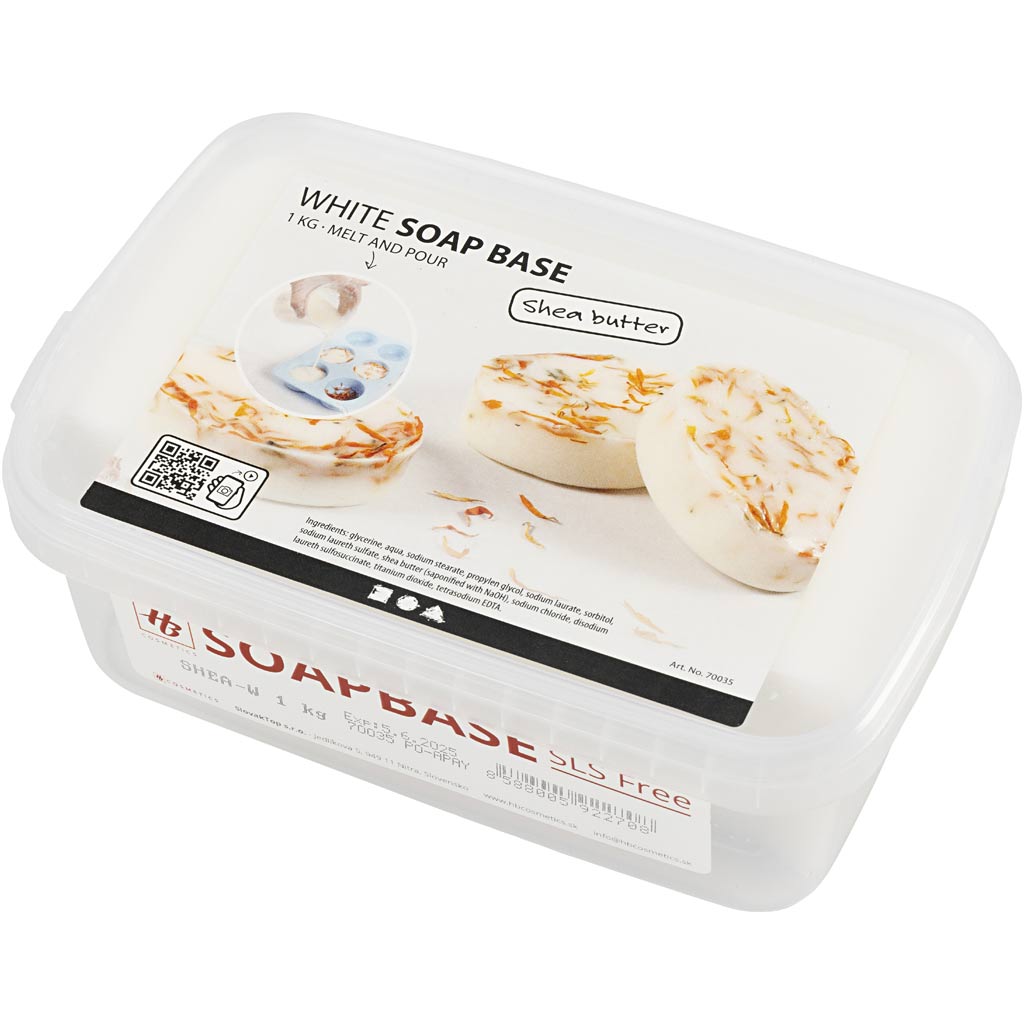 Sheabutter-Seifenbasis, Weiß, 1 kg