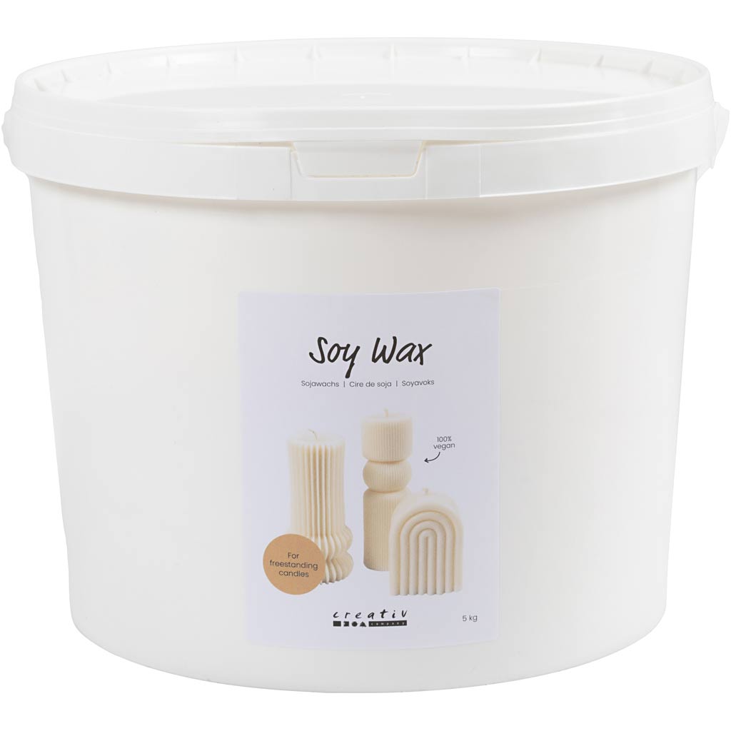 Sojawachs, Für freistehende Kerzen, Creme, 5 kg/ 1 Pck