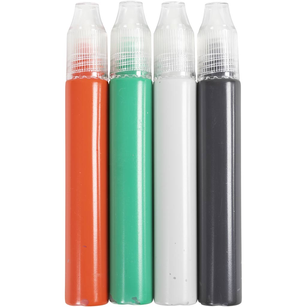 Kerzenstifte, Schwarz, Grün, Hellgrau, Rot, 4x30 ml/ 1 Pck – Bild 5