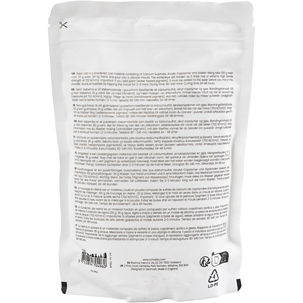 Kunstharzguss, Weiß, 800 g/ 1 Pck – Bild 2