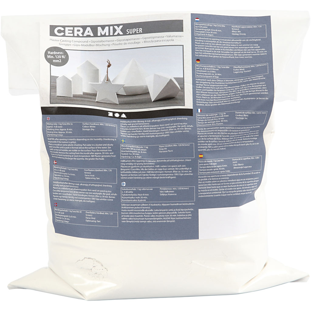 Cera-Mix Gießmasse "Super", Weiß, 5 kg/ 1 Pck – Bild 2