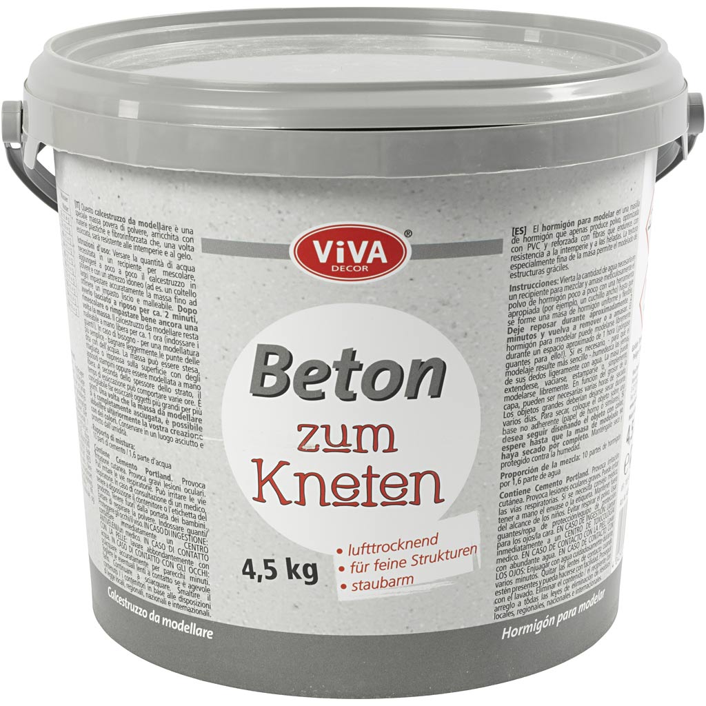 Beton-Modelliermasse, Grau, 4500 g/ 1 Pck