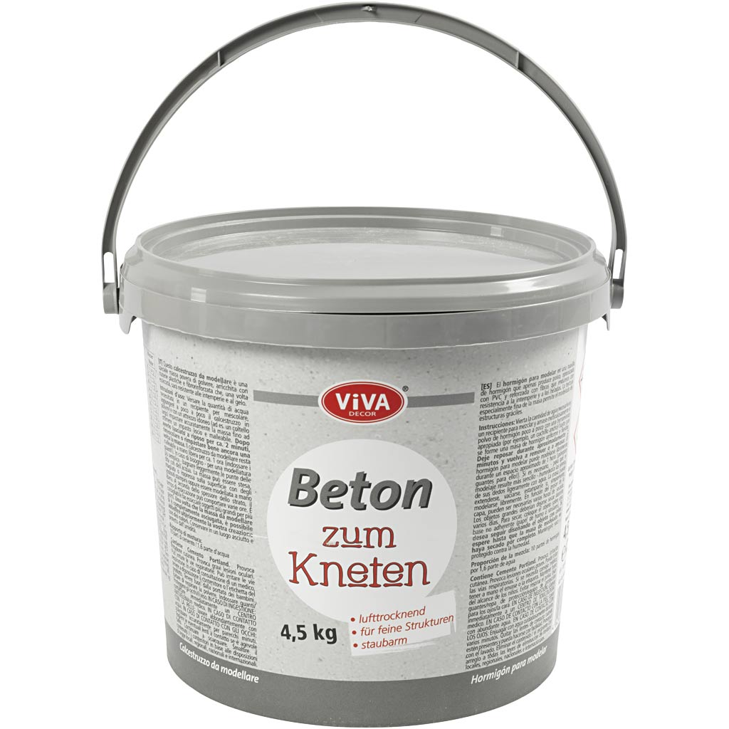 Beton-Modelliermasse, Grau, 4500 g/ 1 Pck – Bild 2