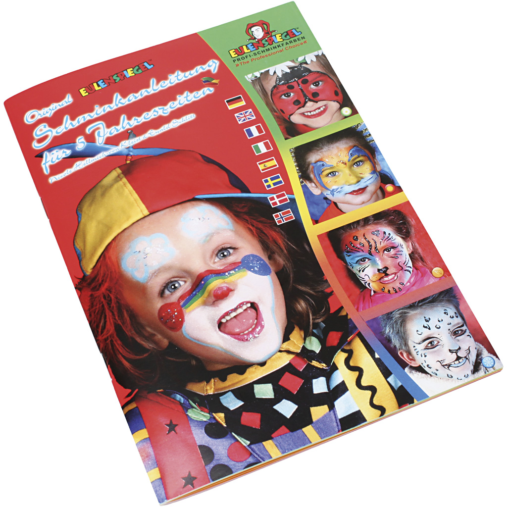Eulenspiegel Gesichtsschminke-Booklet, 19 Gesichtsschminks-Designs, 1 Stk
