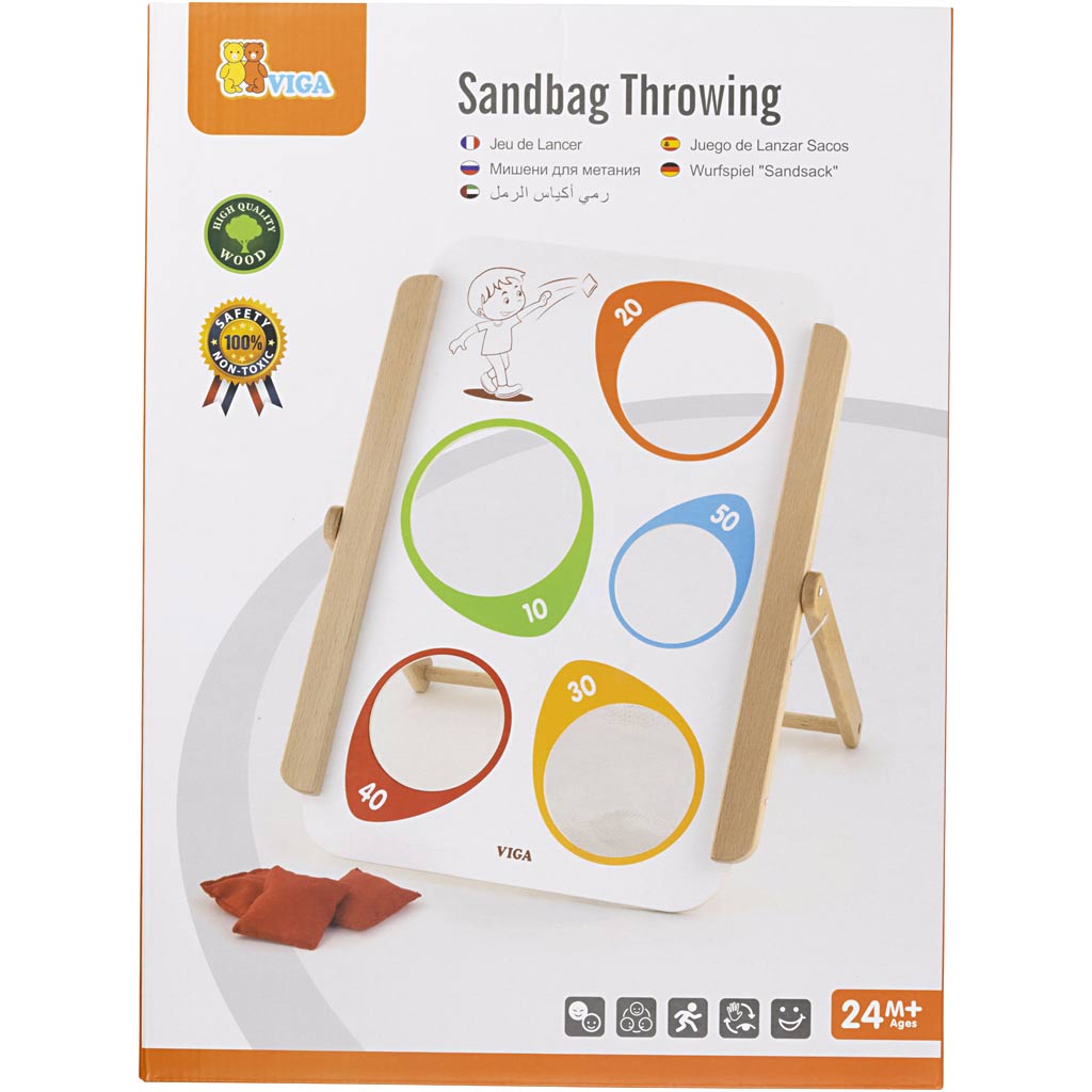 VIGA Sitzsackspiel, Größe 34,5x44,5 cm, 1 Stk – Bild 2