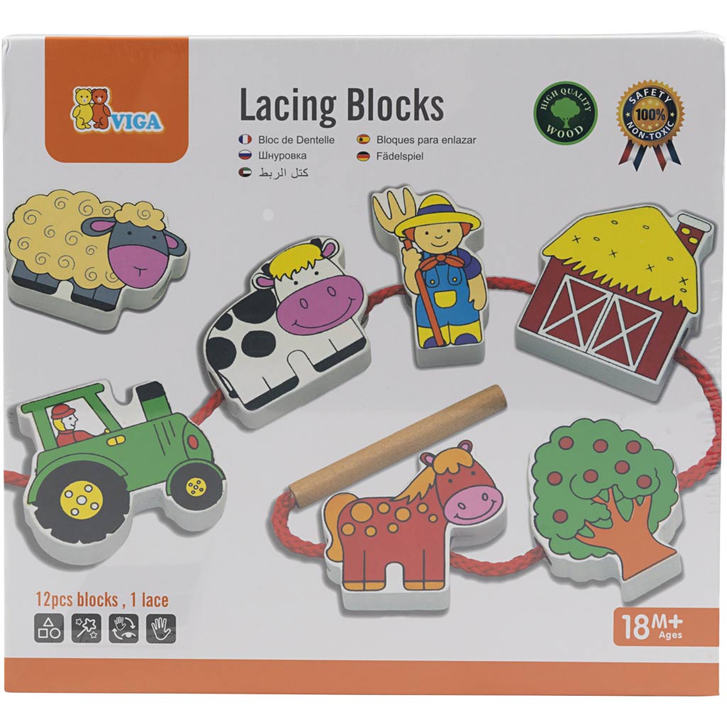 VIGA Spielfiguren an einer Kordel, 13 Teile, 1 Set – Bild 3