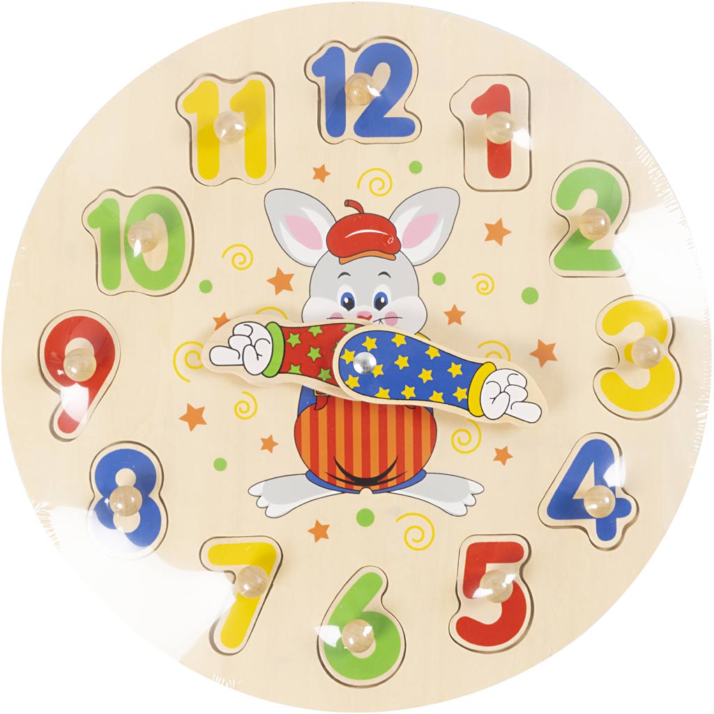 VIGA Puzzle Uhr, D 30 cm, 12 Stücke, 1 Stk – Bild 2