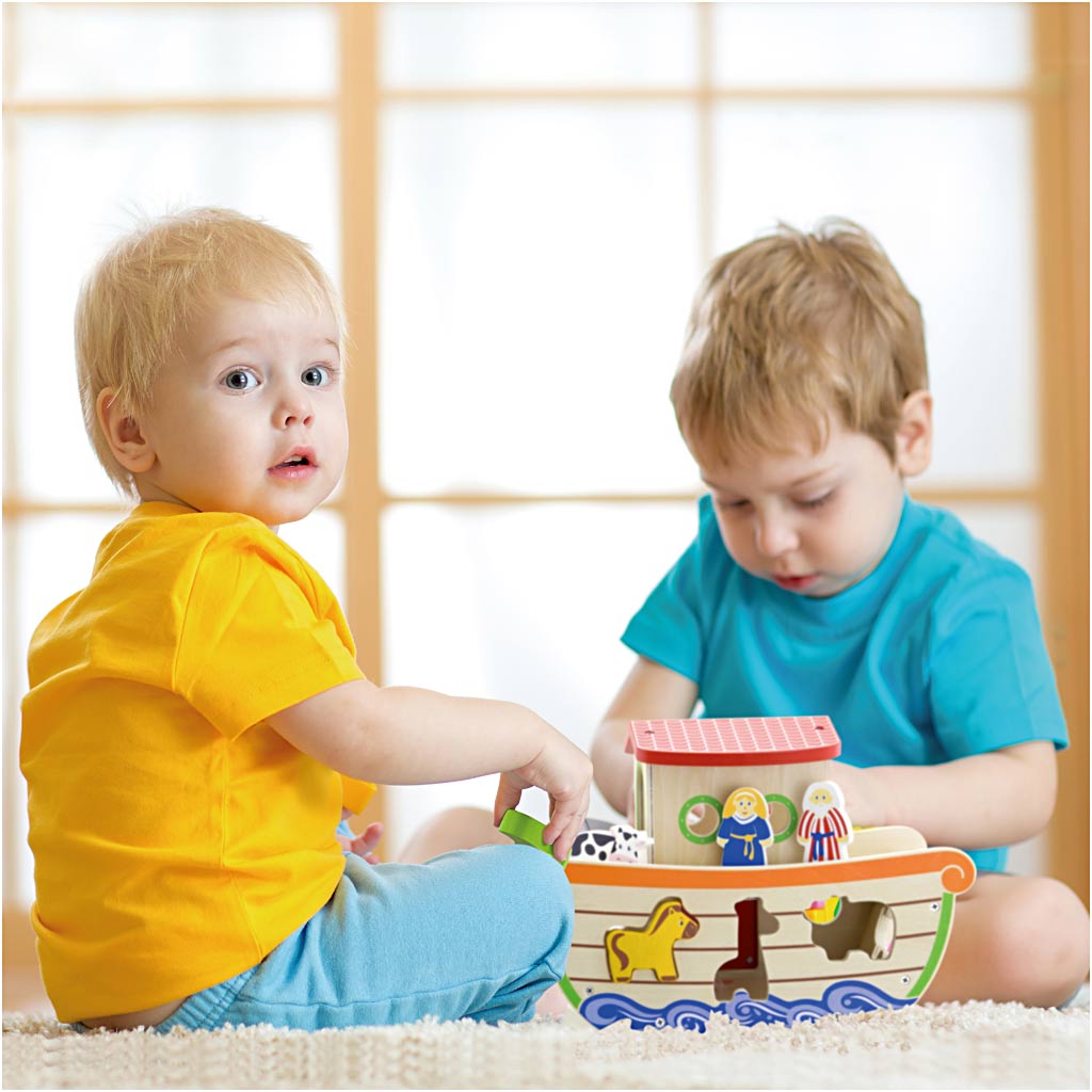 VIGA Formsortierbox Arche Noah, Größe 34x25,5x16,5 cm, 1 Stk – Bild 4