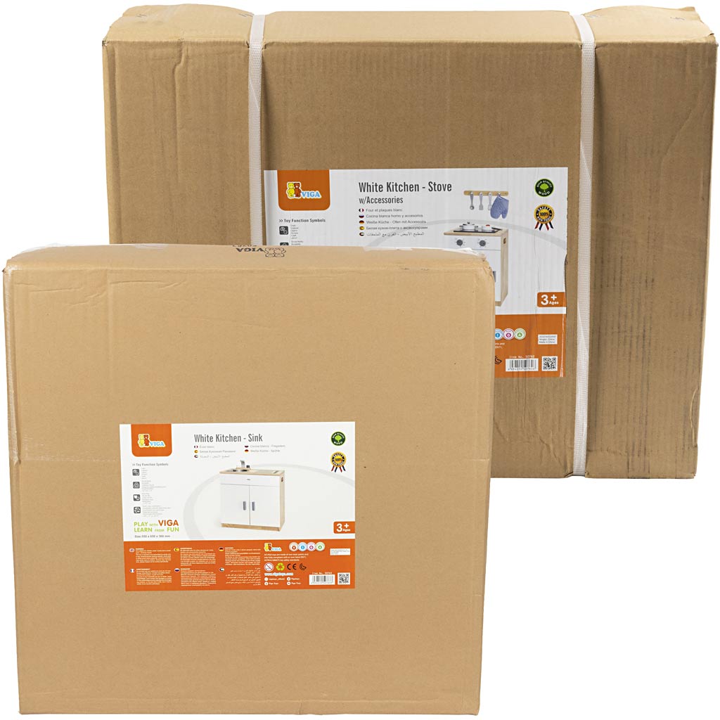 VIGA Herd und Spüle, H 55 cm, T 36, B 40x65 cm, 2 Teile/ 1 Set – Bild 2