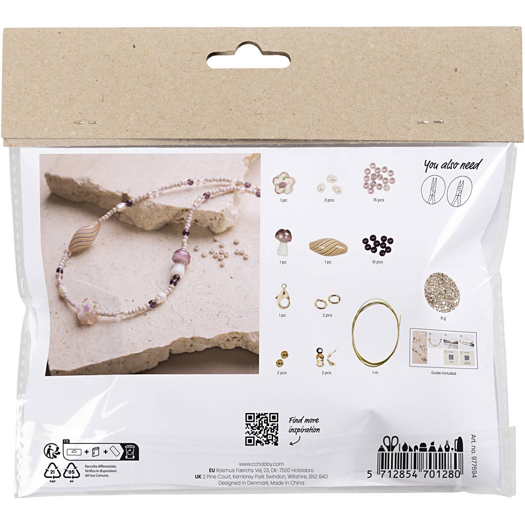 Mini Kreativ Set Schmuck, Markante Halskette, Rosétöne, 1 Pck – Bild 3